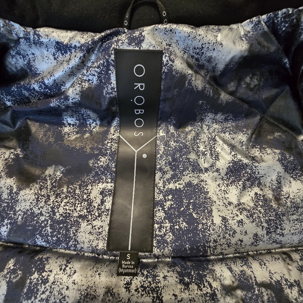 OROBOS Women's Down Puffer Vest Navy Silver Black Small Outdoor - Picture 8 of 12